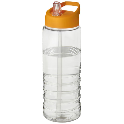 Bouteille de sport promotionnelle 750ml H2O Active® Translucide et Orange